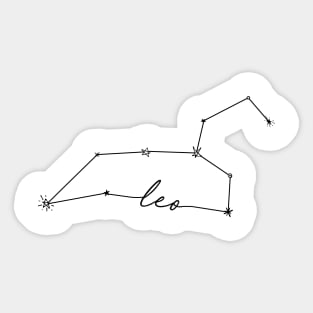 Leo Constellation Zodiac Doodle Sticker